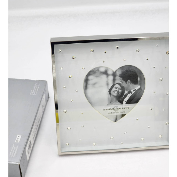 4x4 Picture Frame Celia Frame Fits 4x4 Photo Swing Design Bridal - Picture 8 of 8